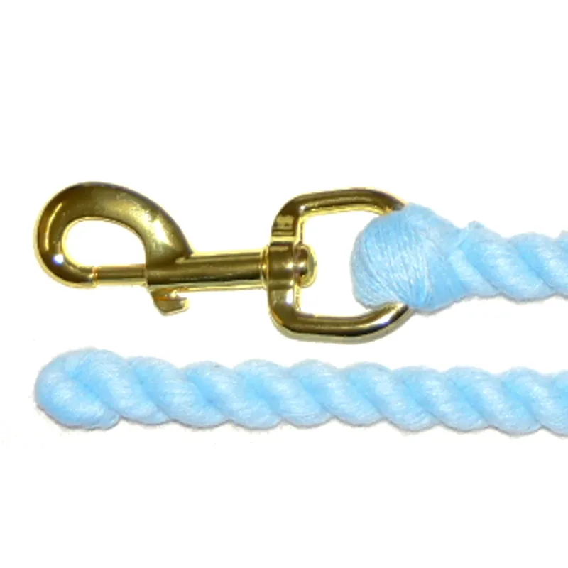 Plain Cotton Lead Rope Brown Sky Blue-1