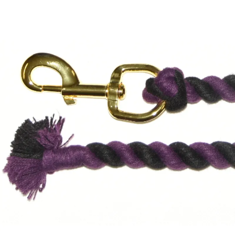 Cotton Two Tone Lead Rope Purple Black