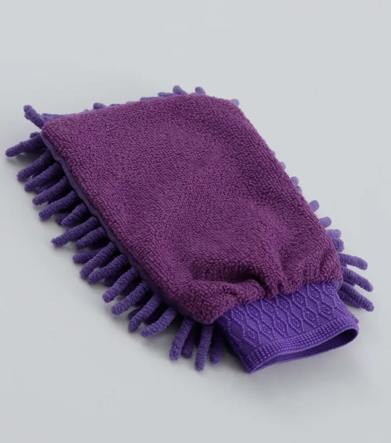 PE Microfibre Grooming Mitt Purple-1
