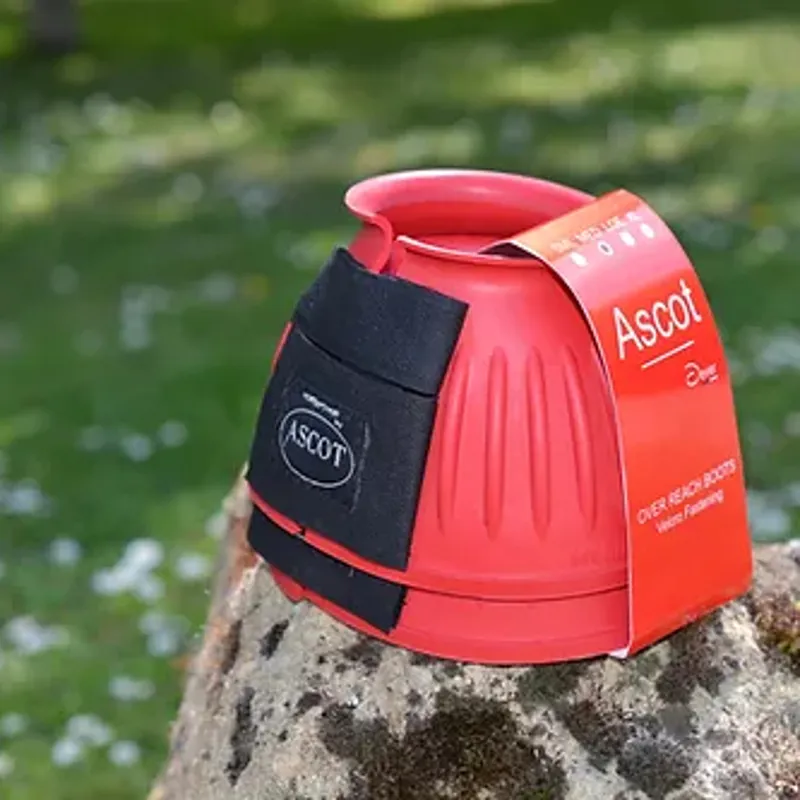 Ascot Over Reach Boots Velcro Red