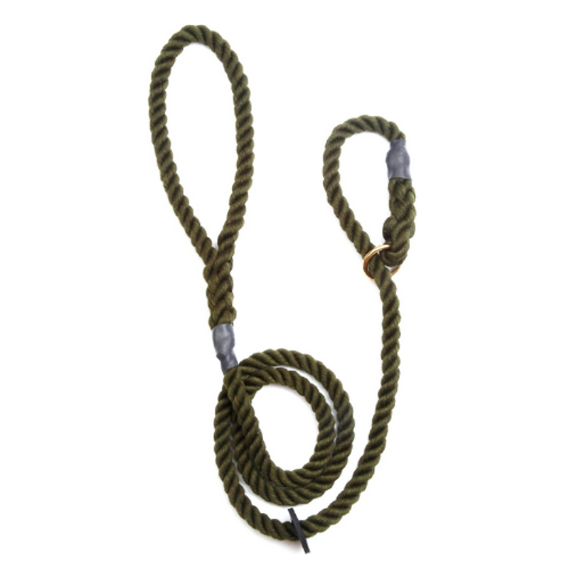 Animate Gun Dog Slip Lead Olive