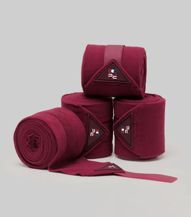 Premier Equine Polo bandages 4 Pack Burgundy
