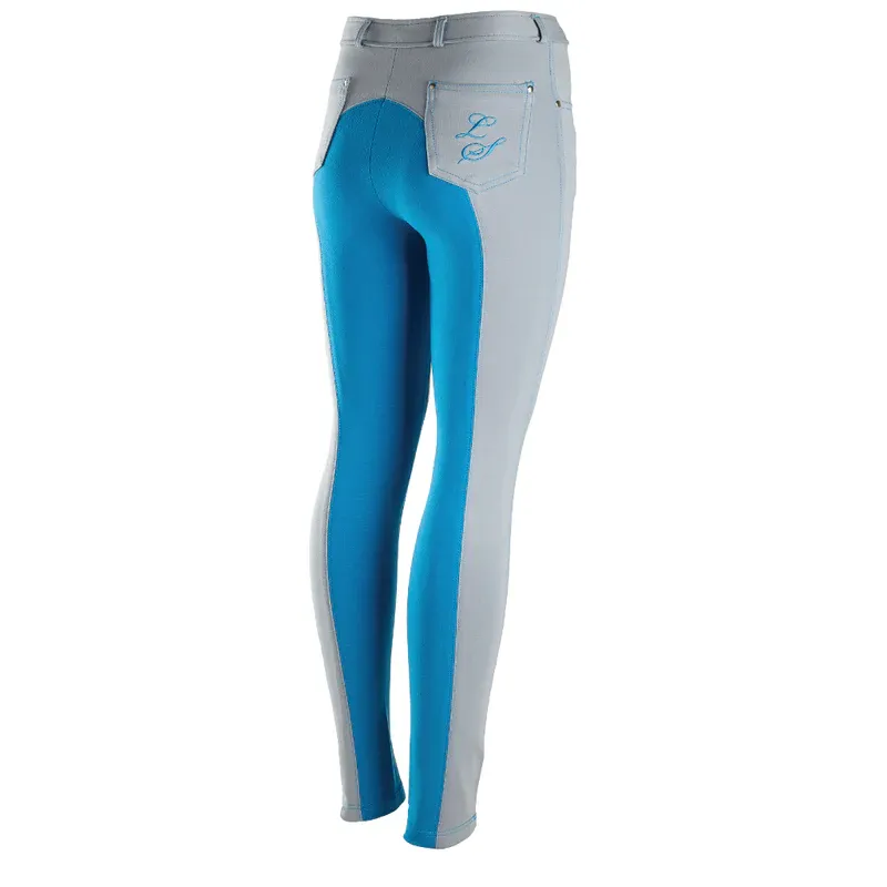 Legacy Junior Stitch Jodhpurs Grey Blue