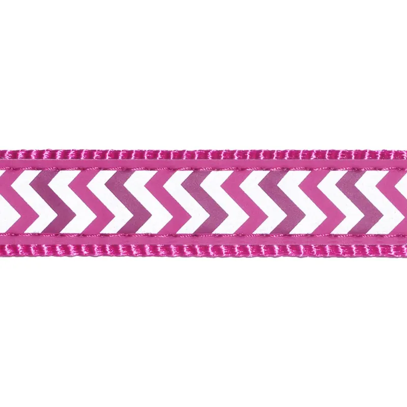 Red Dingo Dog Lead Reflective Ziggy Hot Pink Medium only-1