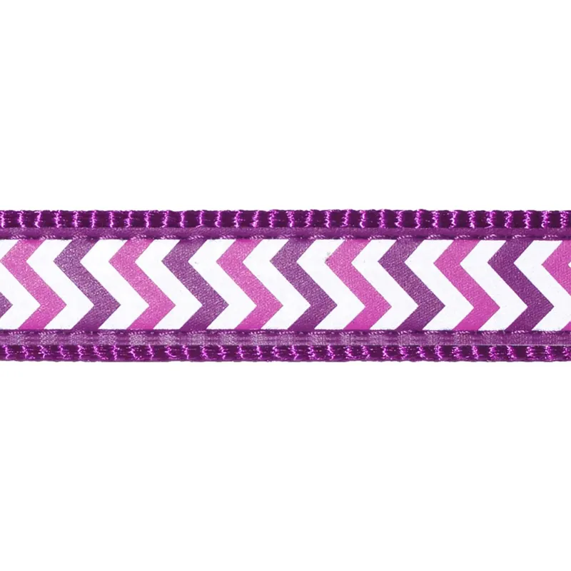 Red Dingo Dog Collar Reflective Ziggy Purple Extra Small only-1
