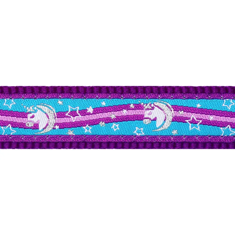 Red Dingo Dog Lead Unicorn Purple-1