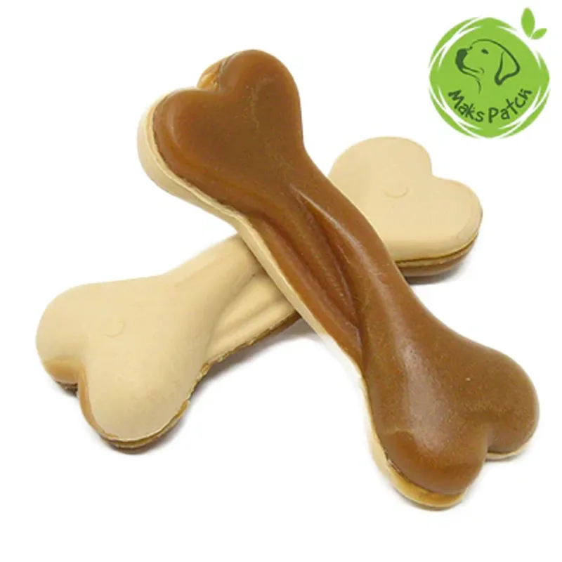 Miro And Makauri Vegan Dog Chews - Maks Patch Peanut Butter Dual Bones-1