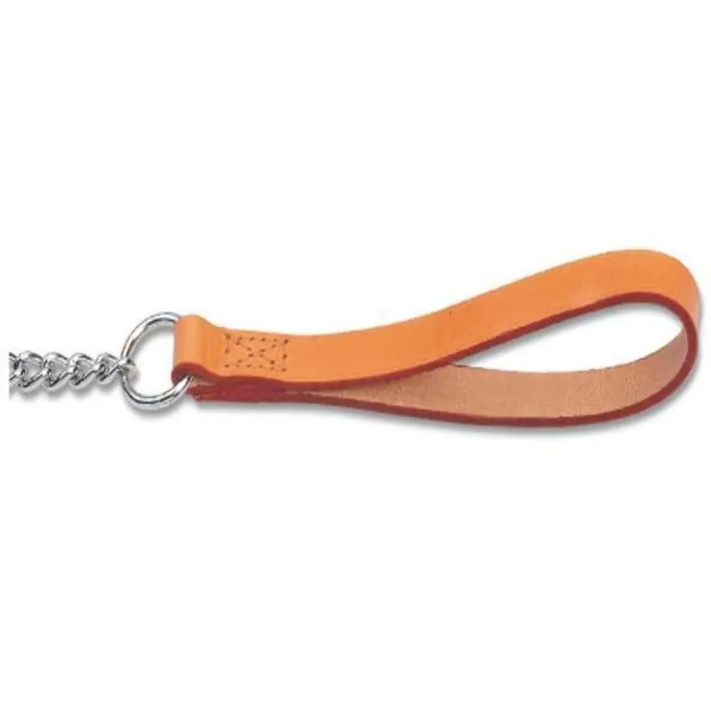 Ancol Heavy Chain Lead TH Handle Tan