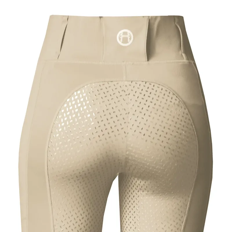 Equetech Performance Aqua-Shield Riding Tights Beige Large-1