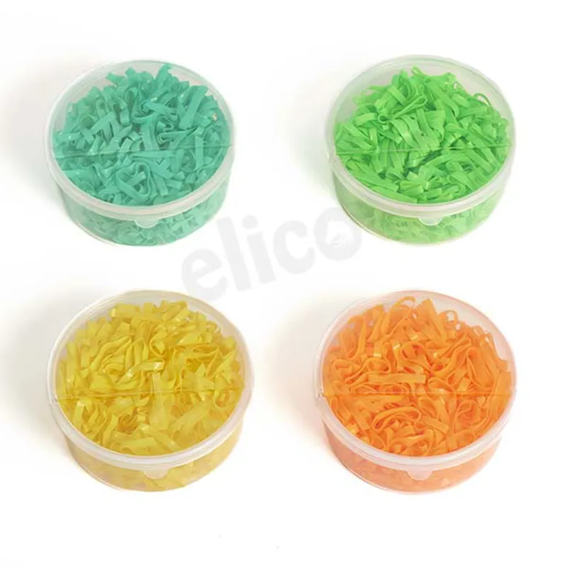 Elico Silicone Plaiting Bands - Green