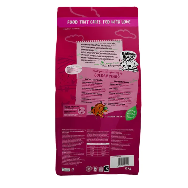 Barking Heads Big Foot Golden Years Dry Dog Food Chicken 12kg-1