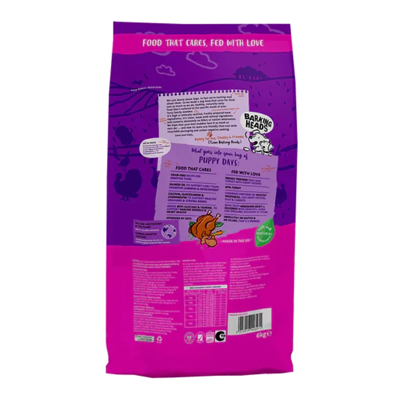 Barking Heads  Big Foot Puppy Days Turkey Dry Dog Food-8
