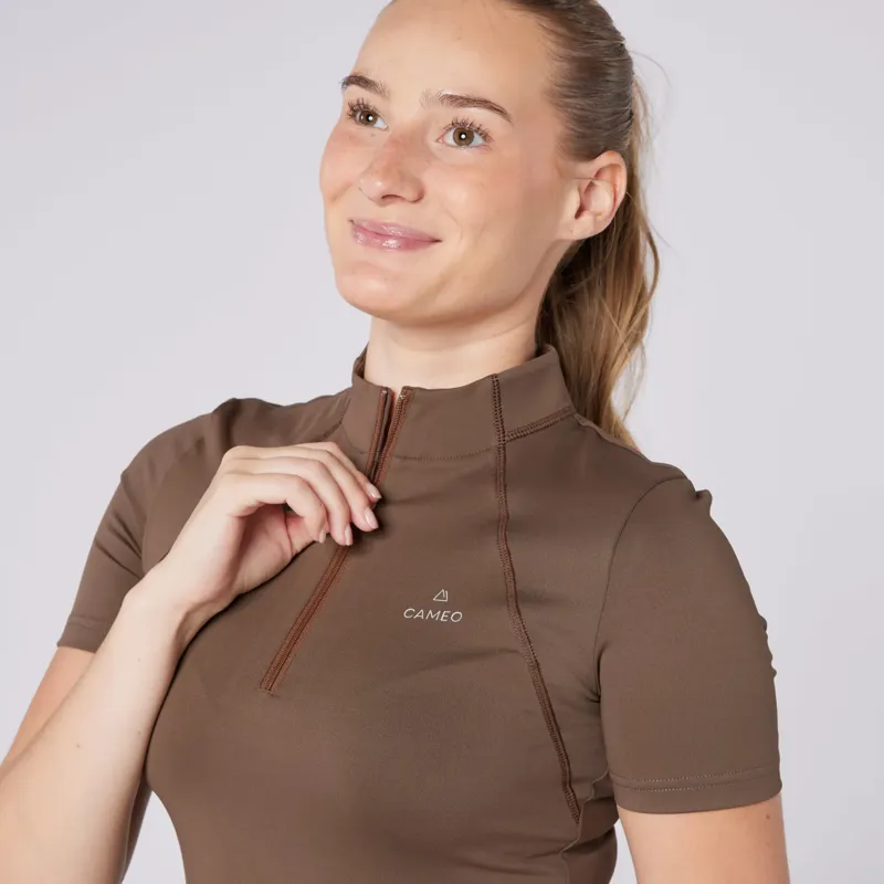 Cameo Short Sleeve Baselayer Mocha-1