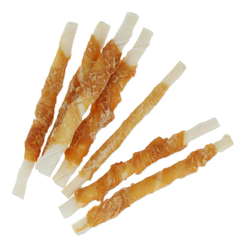 The Butcher Shop Co. White Twisted Chicken Sticks 100 Virgin Hide 12.5cm-2