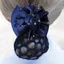 Equetech Dressage Rosette Ribbon Bow and Net Navy