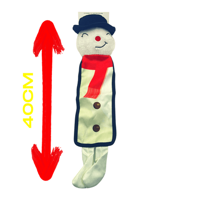 Dog Life Simon Says Snow-man Flat Canvas Dog Toy Christmas