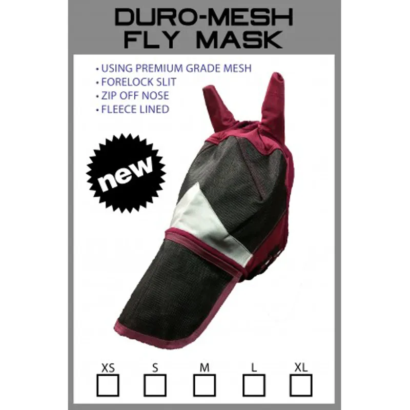 Dura Mesh Fly Mask Burgundy