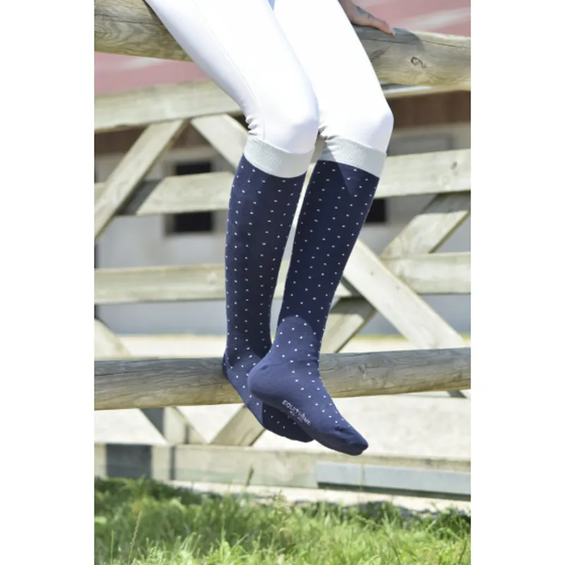 Equitheme Pea Socks Navy-1