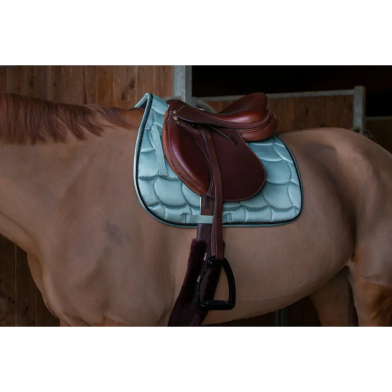 Equitheme Satin Saddle Pad Full Size Almond Green