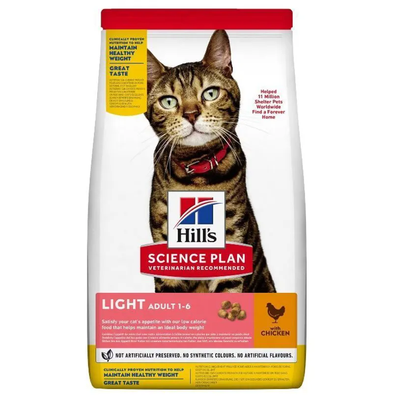 Hills Science Plan Cat Adult Dry Chicken Light 1.5kg