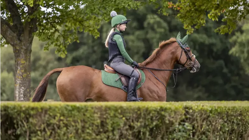 LeMieux Suede Close Contact Square Hunter Green-3