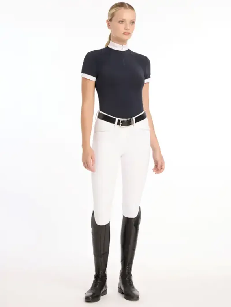 LeMieux Olivia Short Sleeve Show Shirt Navy-3