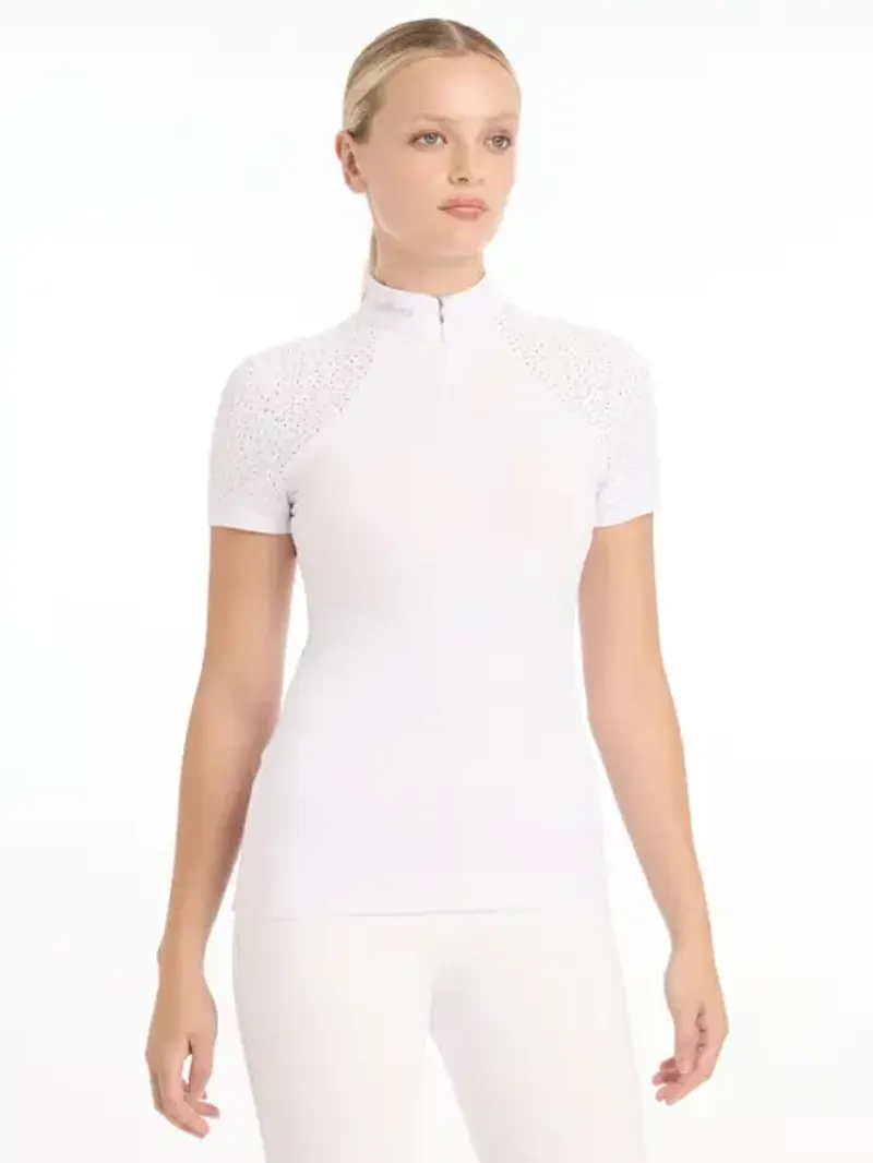 LeMieux Olivia Short Sleeve Show Shirt White