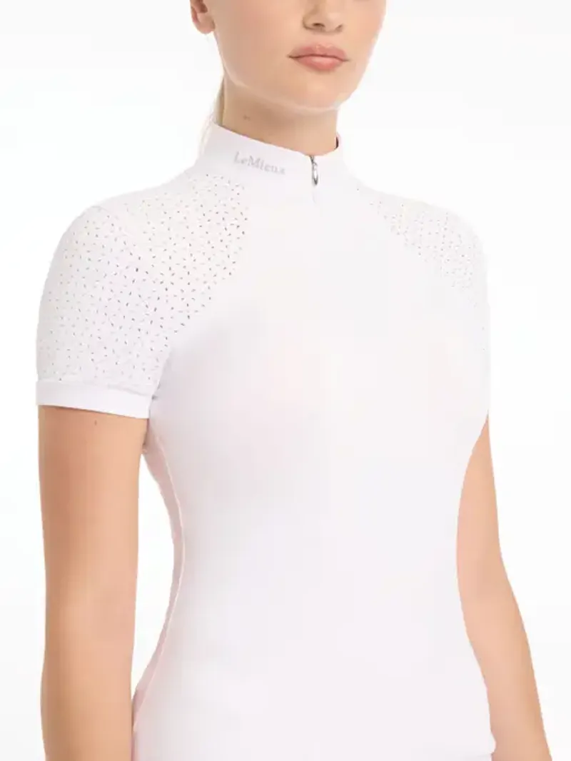 LeMieux Olivia Short Sleeve Show Shirt White-1