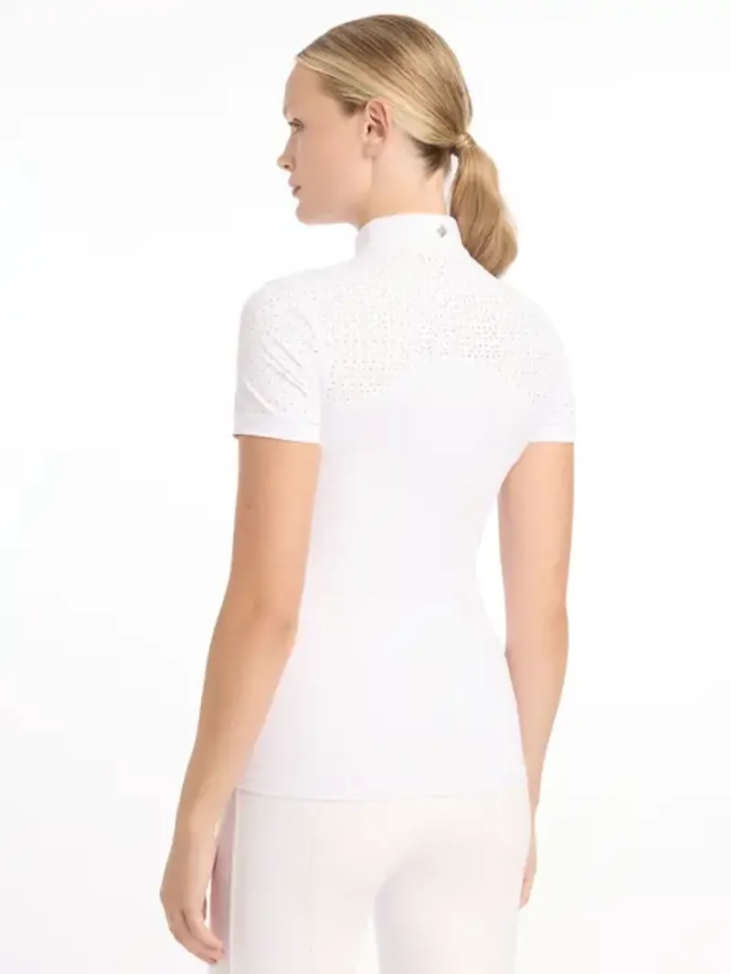 LeMieux Olivia Short Sleeve Show Shirt White-2