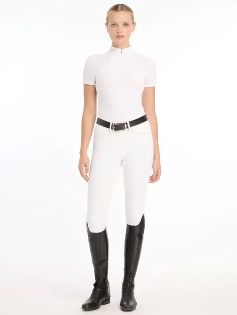 LeMieux Olivia Short Sleeve Show Shirt White-3