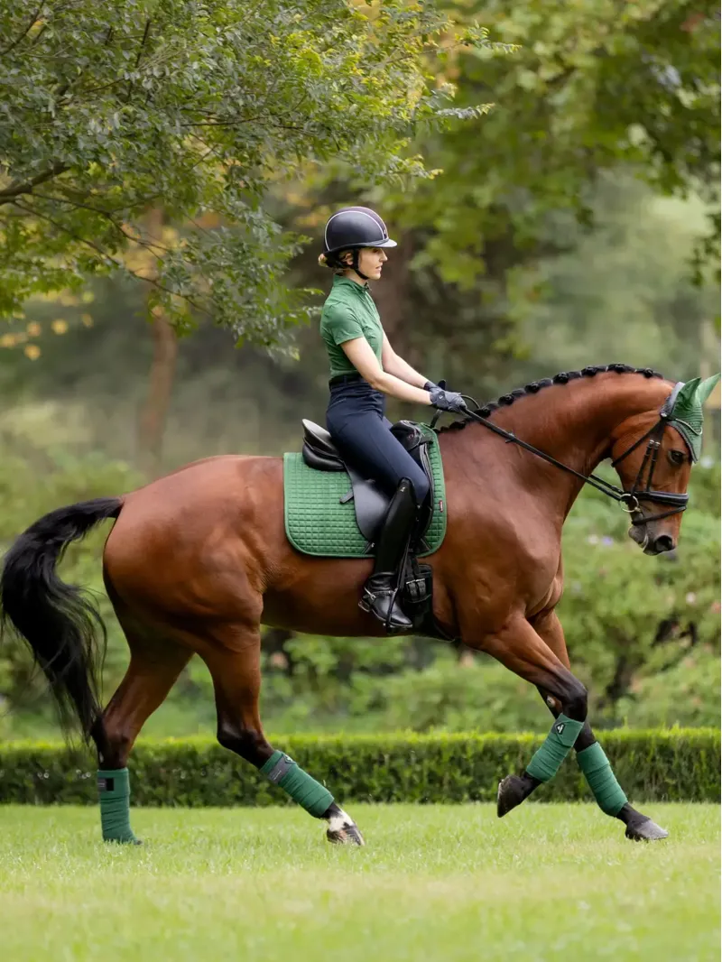 LeMieux Mia Mesh Short Sleeve Base Layer Hunter Green-4