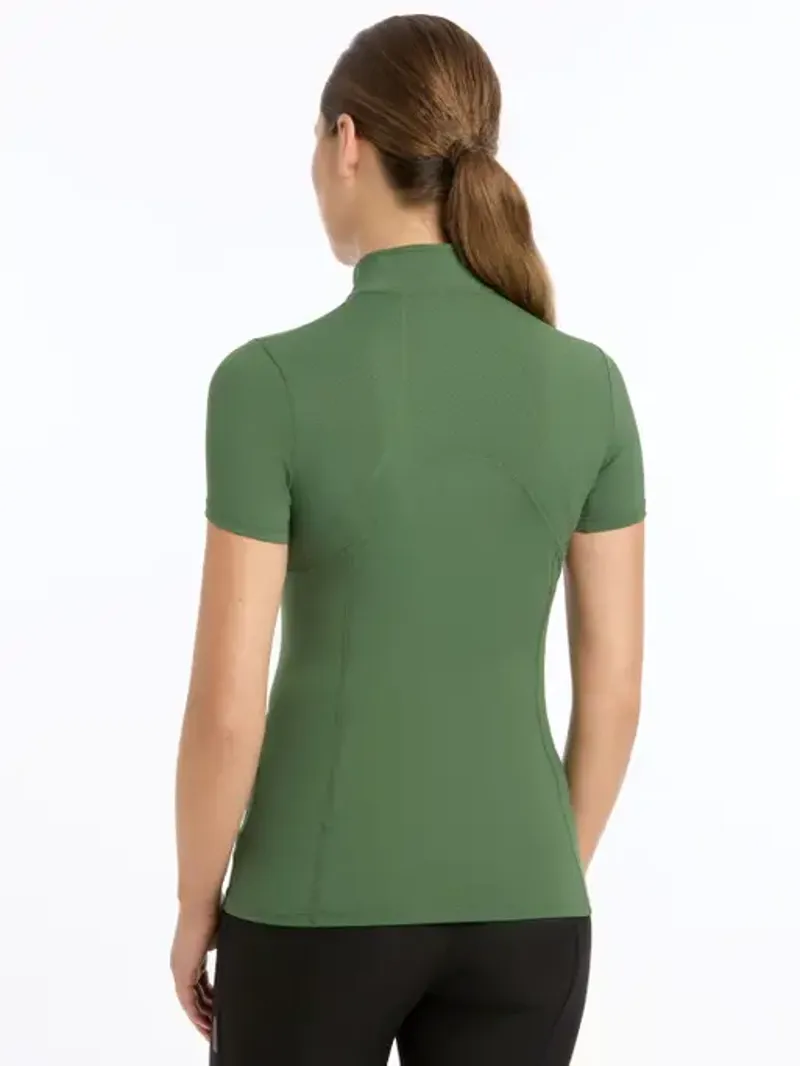 LeMieux Mia Mesh Short Sleeve Base Layer Hunter Green-2
