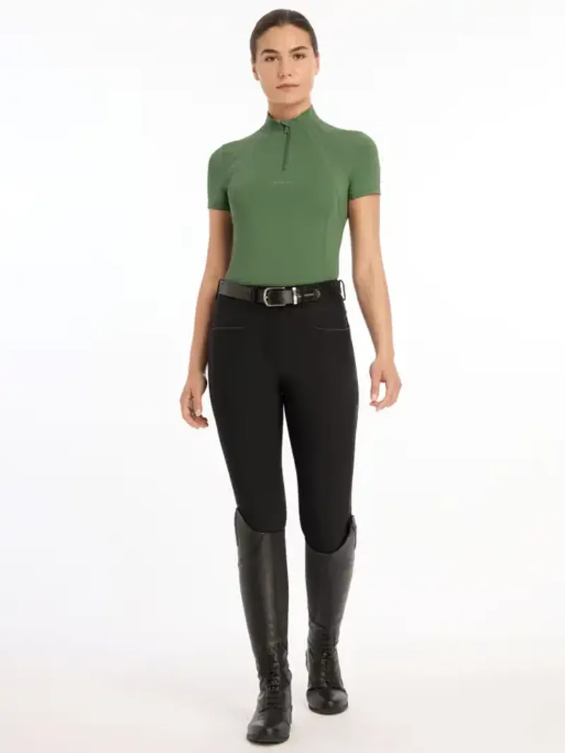 LeMieux Mia Mesh Short Sleeve Base Layer Hunter Green-3