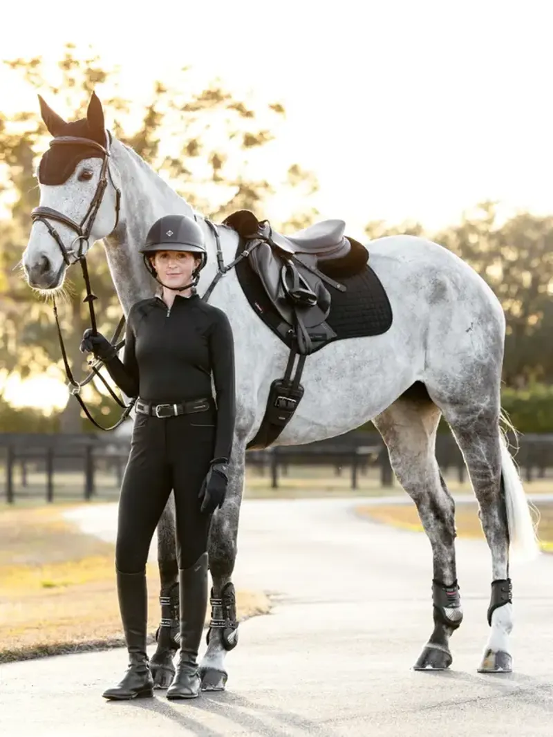 LeMieux Suede Close Contact Square Black-1