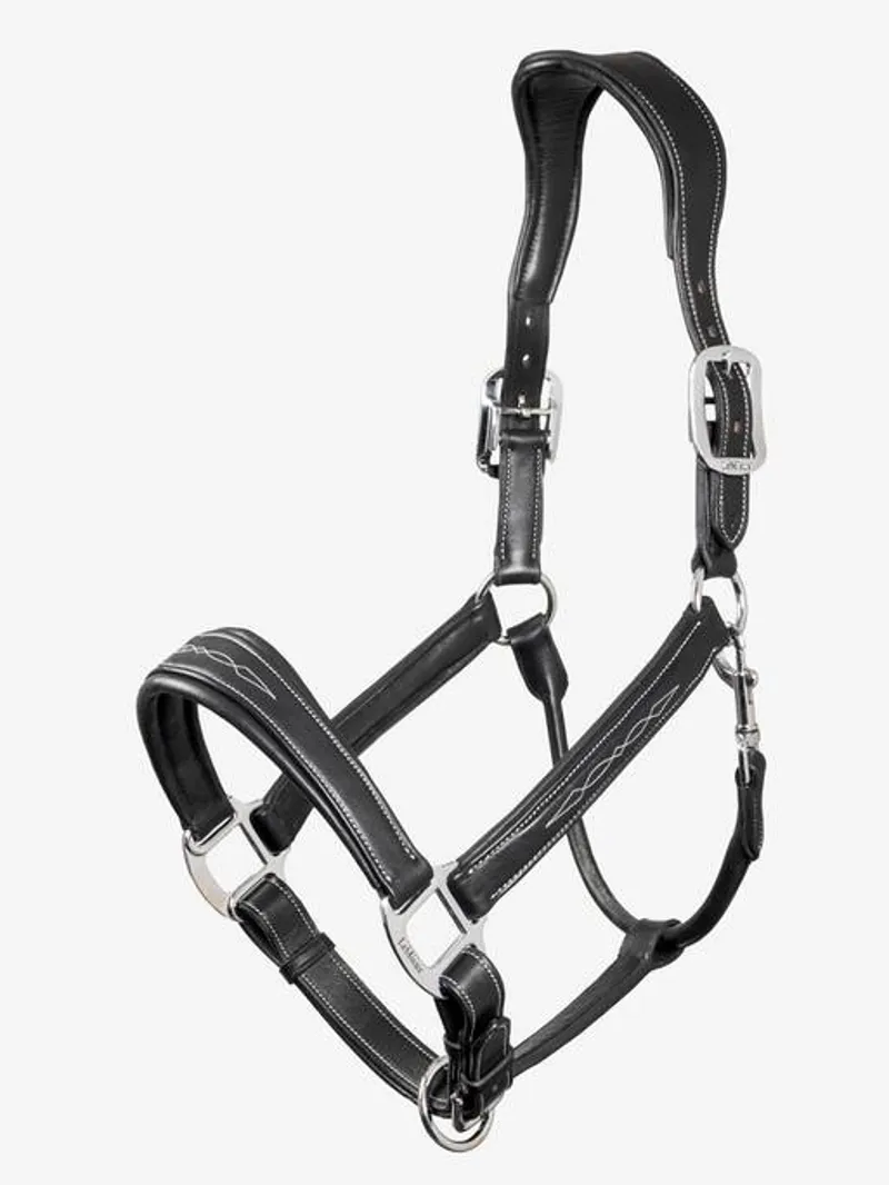 LeMieux Stitched Leather Headcollar Black