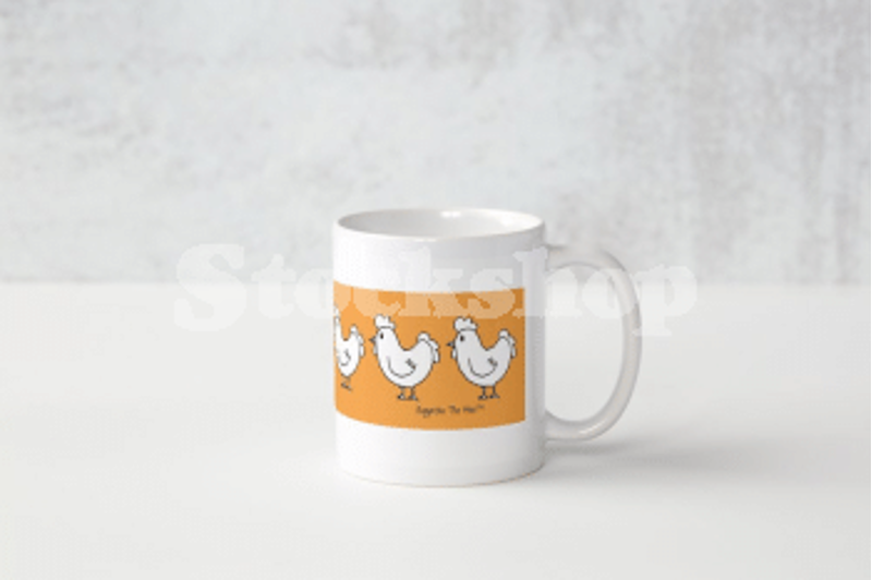 Eggathe The Hen Mug Orange