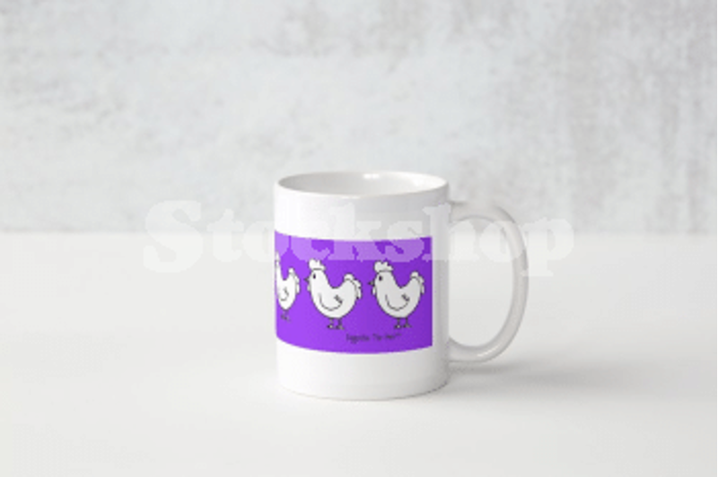 Eggatha The Hen Mug Purple