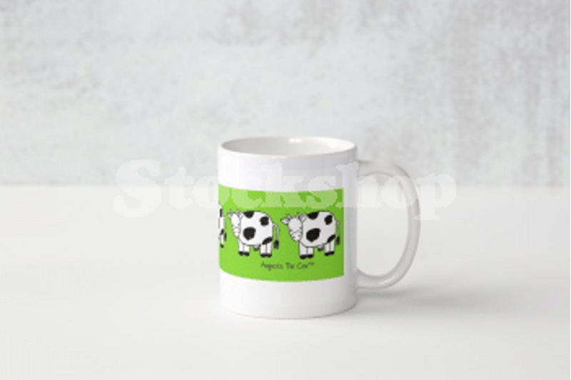 Augusta The Cow Mug Green