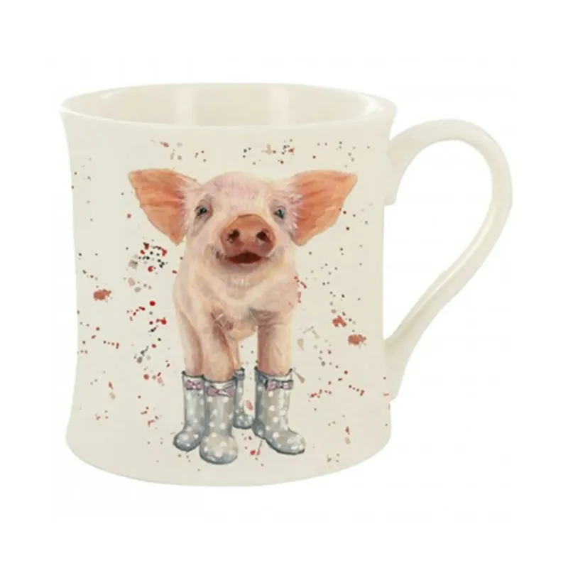 Bree Merryn Painted Fine China Pig Mug - Penelope
