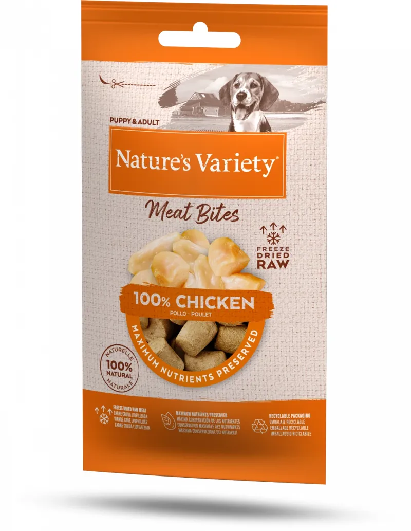 Natures Variety Meat Bites 20G Chicken