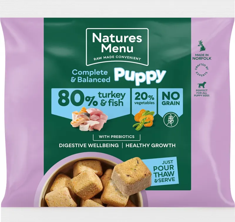 Natures Menu 80/20 Puppy Turkey and Fish Frozen Dog Food