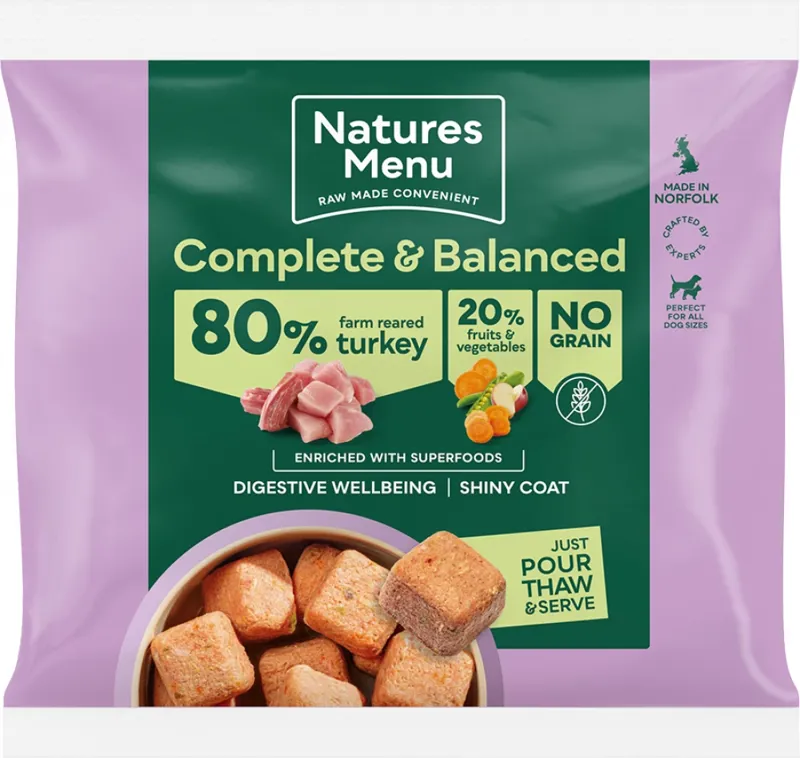 Natures Menu 80/20 Turkey with Superfoods Frozen Dog Food