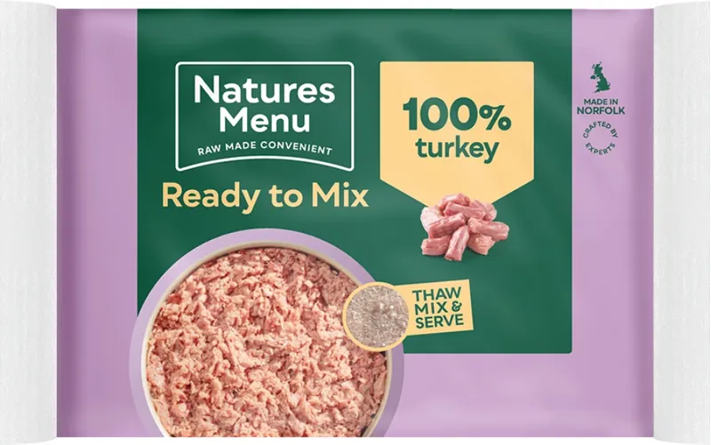 Natures Menu Frozen Mince Blocks Turkey