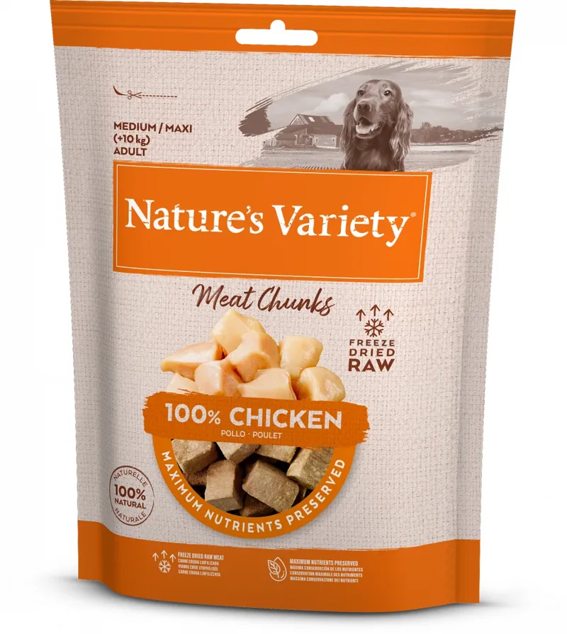 Natures Variety Freeze Dried Meat Chunks Chicken 50gm