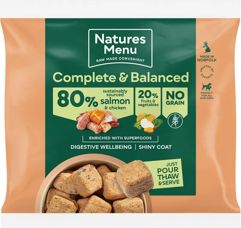 Natures Menu 80/20 Salmon and Chicken with Superfoods Frozen Dog Food