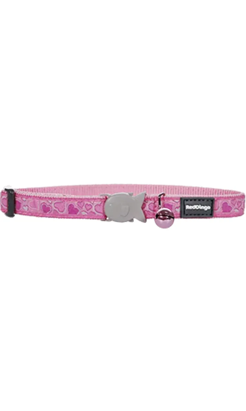 Red Dingo Patterned Cat Collar Breezy Pink