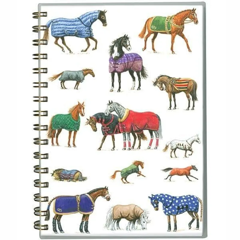  Rugged Up Horses A5 Wiro Notebook