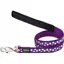 Red Dingo Spots Dog Lead Purple and white spots