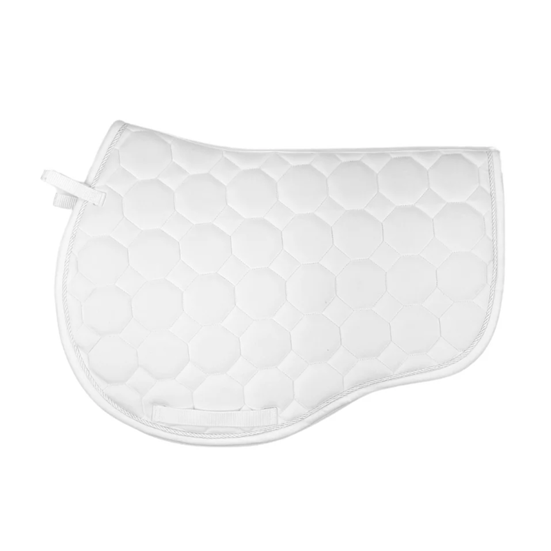 Cameo Suede Saddlecloth GP/Jump White Lge