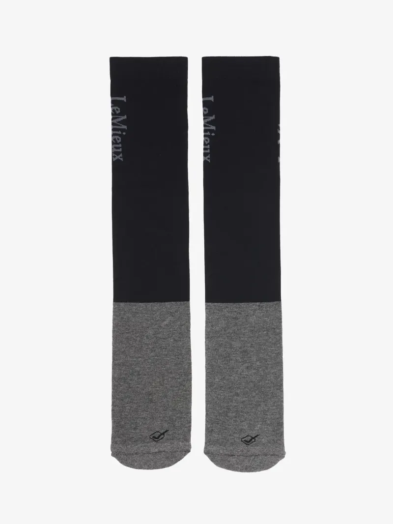LeMieux Competition Sock Black Large 2 pack-1